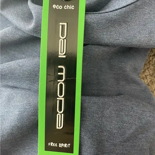 NWT Dai Moda Ruched Sleeveless Stretch Denim Sheath Dress | Size: Large Blue