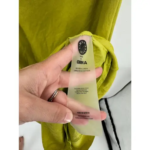 Simon Miller Yabba Halter Linen Kiwi Green Maxi Dress Size XL