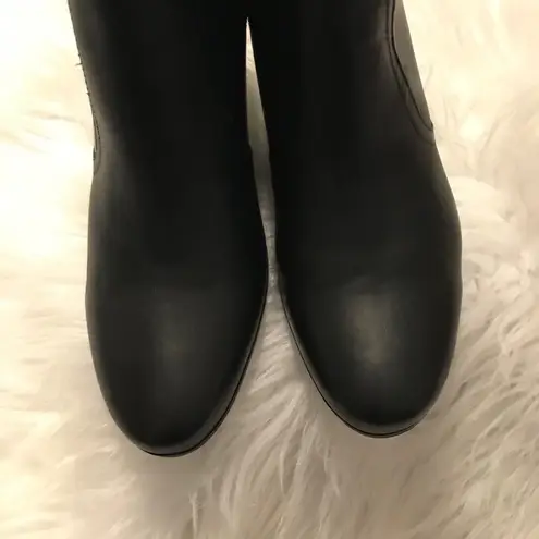 Roma Bass  leather heeled boots black 7M