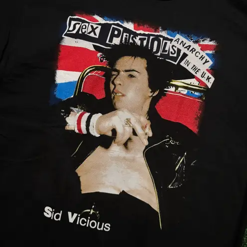 Sex Pistols Anarchy in the UK Sid Vicious Punk Rock Band T-Shirt Size Large