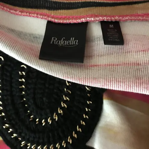 Rafaella Retro Short Sleeve Braided T-Shirt Medium