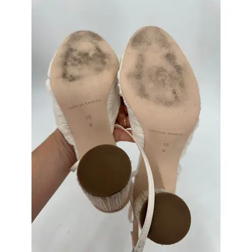 Loeffler Randall Camellia Pearl Pleated Bow Heel Size 10 DIRTY