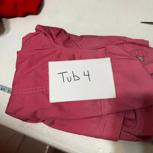 Denim & Co Women Jean Jacket L Pink Long Sleeve Feminine Denim Western Cowgirl