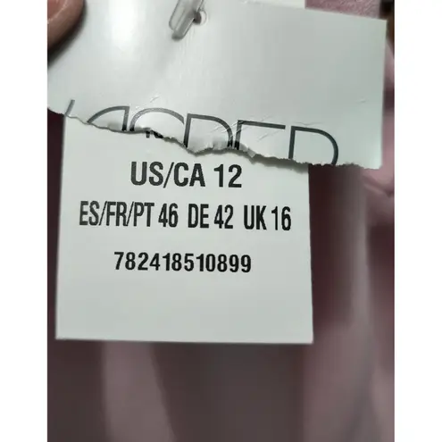 Kasper Women's Sheath Dress Tutu Pink Square Neck Sleeveless Size 12