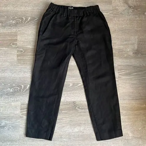 Isabel Marant Black Linen blend cropped pants