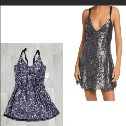 Free People  Gold Rush Mini Dress