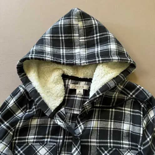 Adam Levine Hooded Sherpa Lined Flannel Shirt