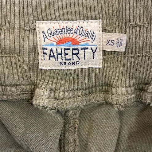 Faherty Traveler Pant Dark Olive Drawstring Womens Size XS MSRP $148