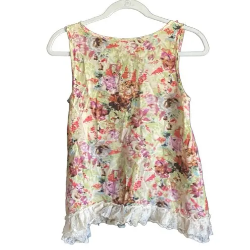 Angie  Spring Summer Sleeveless Blouse. Size Small.