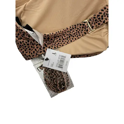 A pea in the pod Maternity Bikini Set L Ruched High Waist Leopard Print Bandeau
