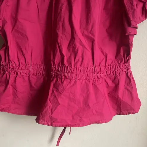 Ulla Johnson Mila Peplum Cotton Top in Rosebud