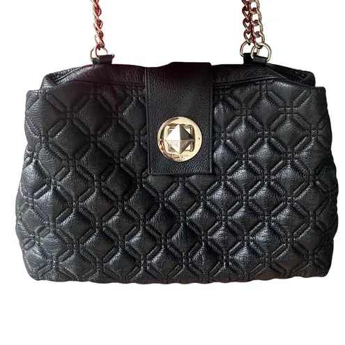 Kate Spade  Astor Court Elena Quilted Leather Black Shoulder Bag