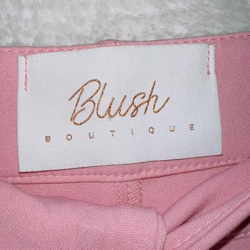 Blush Boutique  Pink High Waisted Straight Leg Barbiecore Trouser Pants