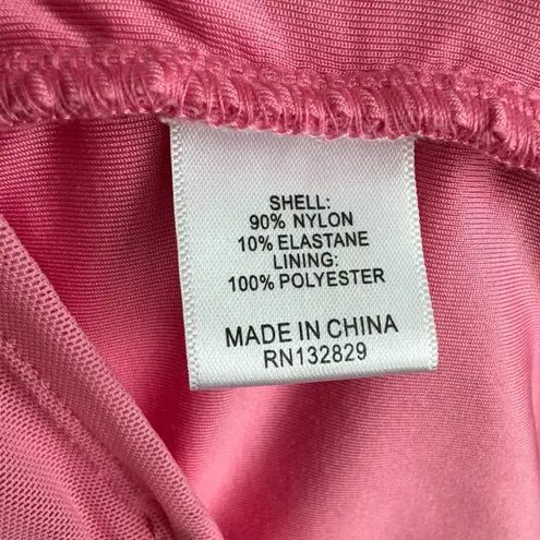 Majorelle Tabitha Ruched Mesh Midi Dress in Bubblegum Pink - Size Medium