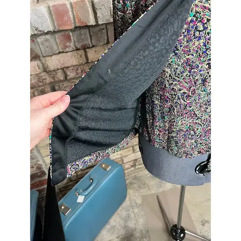 D. Jeans Alex tank top and jacket formal party purple teal sparkle