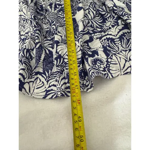 The White Lotus x Aqua Maxi Dress Blue White Print Sleeveless Pockets XS