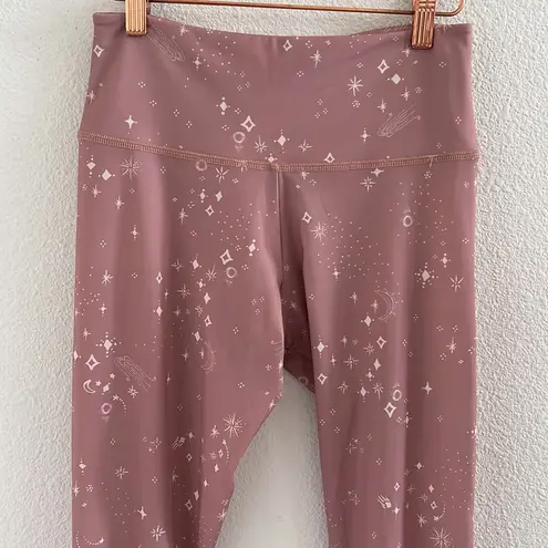 Onzie Hot Yoga High Rise Legging Pink Hue with Star Constellation Print XS