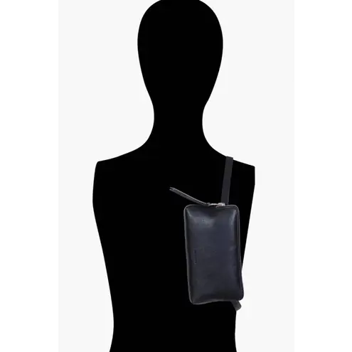 ALLSAINTS Convertible Leather Belt Bag Black/Warm Brass NEW Size Small/Medium