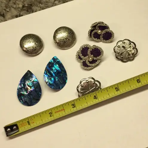 Lot Of 4 Costume Earrings Vintage