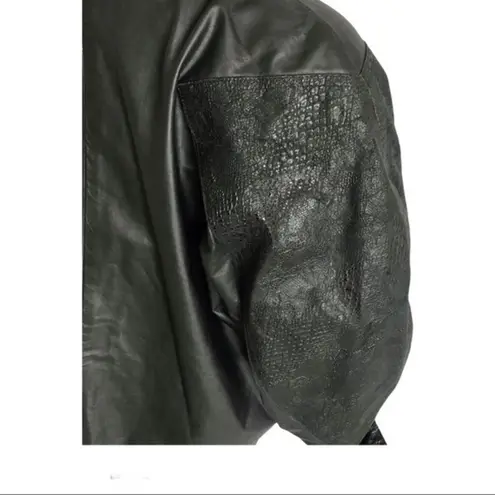 Vintage 80's Evan Arpelli Oversize Gothic Funky Leather Jacket Size M Black Size M