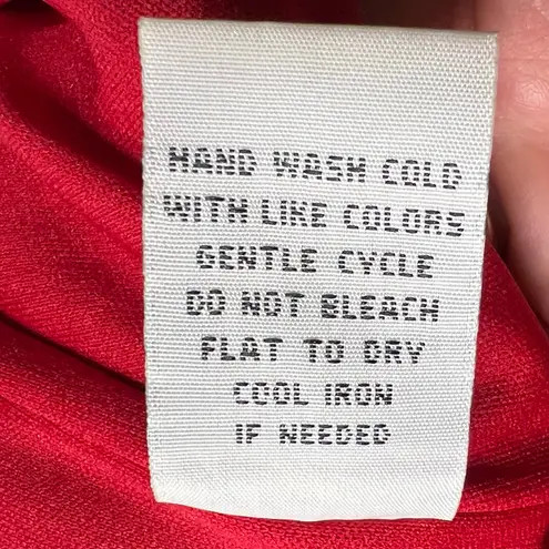 Melrose Cocktail Dress Womens 14 Red Black Sheer Contrast Lace Holiday Romantic