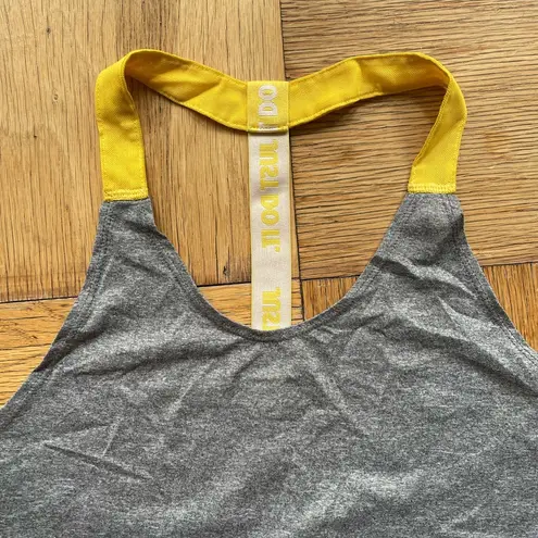 Nike  Elastika tank heathered grey/yellow Sz XS EUC running/training/gym/workout