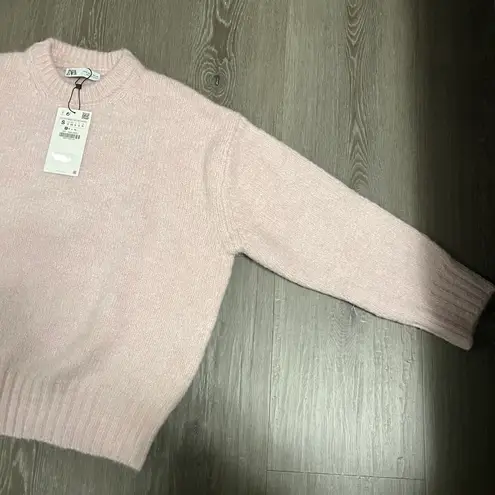 ZARA NWT  baby light pink fluffy sweater