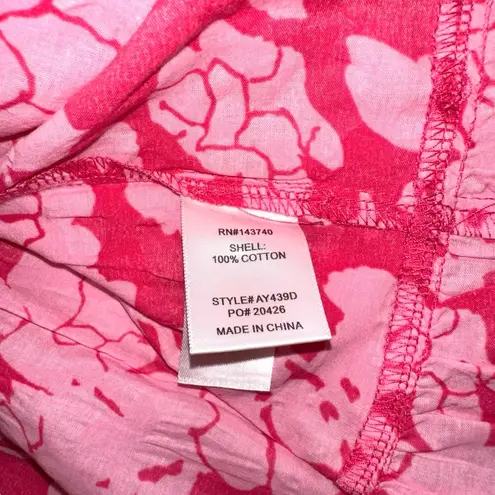 Tuckernuck Hyacinth House Thea Textured Pink Printed Tiered Mini Dress MEDIUM