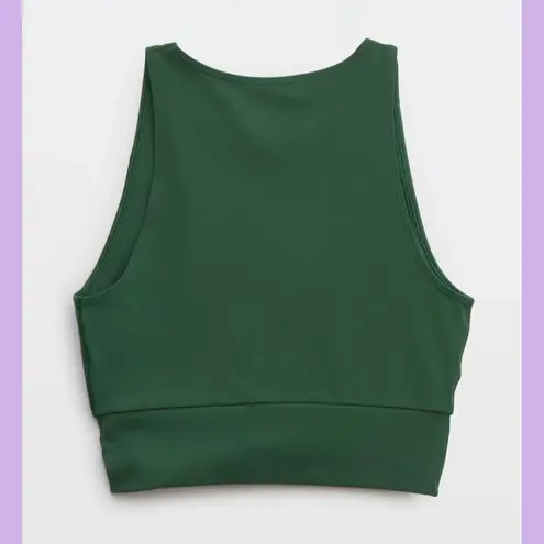 Aerie Green Twist Front Crop Top