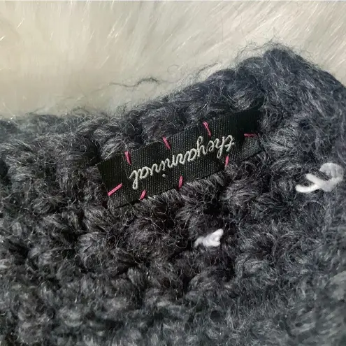 theyarnival Handcrafted Chunky Cable Knit Headband Ear Warmer Adjustable Gray