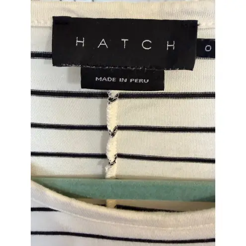HATCH Easy Going Nursing Tee Dress Sz S/ XS Black White Stripe Maternity