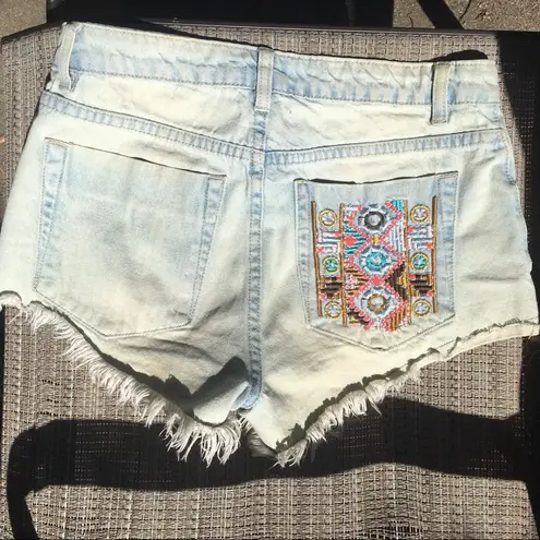 Cotton On Distressed boho shorts, fringe shorts, low waisted shorts