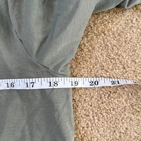 Lafayette 148 Cotton Jersey Modern Long Sleeve Tee Shirt Medium Green FAB#J807