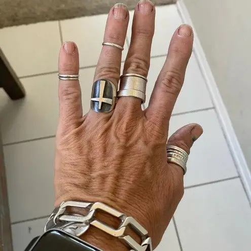 Sterling Silver Sherman Infinity Cross Ring Collectors piece Holy Trinity