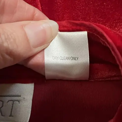 VS Sport Red Velvet Tunic Top Holiday Party Mandarin Chic Size XL