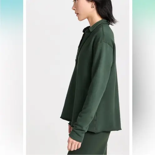 Frank & Eileen • patrick popover henley sweatshirt in evergreen sz L Green Size L