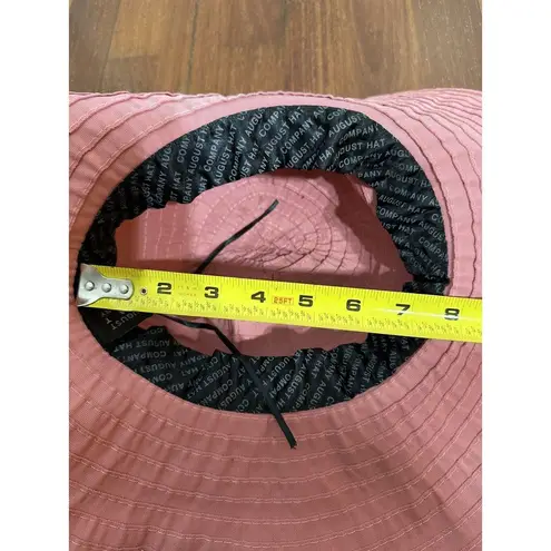 Pacific&Co August Hat Packable Sun Beach Garden Hat Pink Polyester Wide Brim