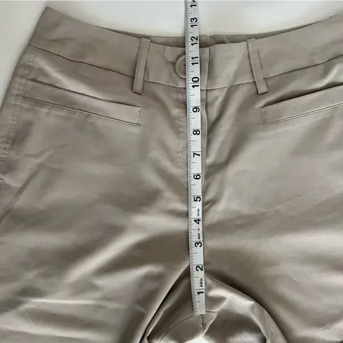 Larry Levine Stretch Culotte trouser pants size 8 sand color high waist wide leg