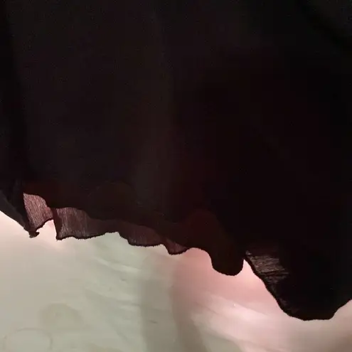 RUE JUJU WO SIZE 2X GAUZY Black Dress with Lace Tassel TIE PULLOVER DRESS lined