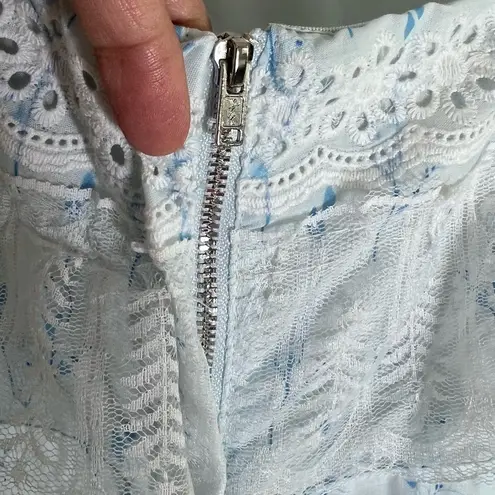 Anne Louise Boutique Blue Lovette Maxi Lace Dress Sz AU 10 US 6 White