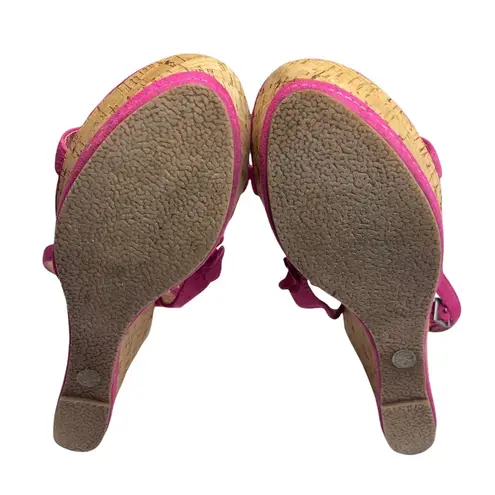 Pierre Cardin Vintage 90s: π Embellished Suede Cork Platform Heels π Pink