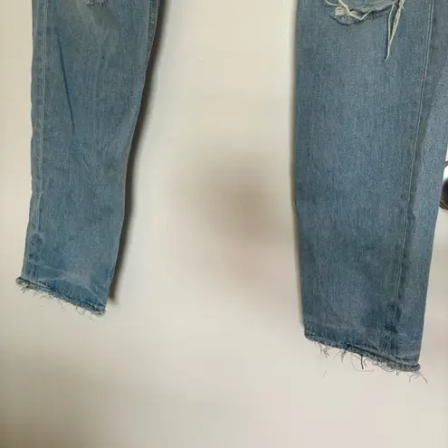 Rag and Bone  Rosa Distressed Boyfriend Jeans in Light Denim