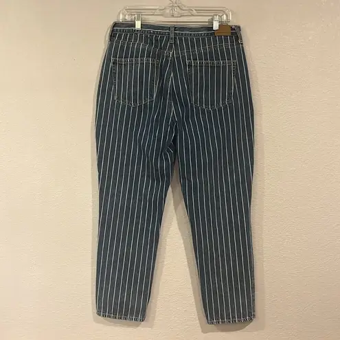 American Eagle Mom Jean high rise striped cotton denim jeans 12