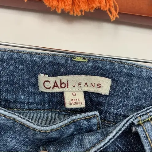 CAbi  Mid Rise Flare Leg Medium Wash Jeans Size 6