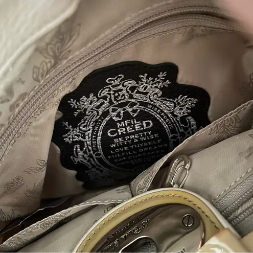 MY FLAT IN LONDON Handbag Ashby Satchel Beige Leather Fabric Dust Bag NEW NWT Tan