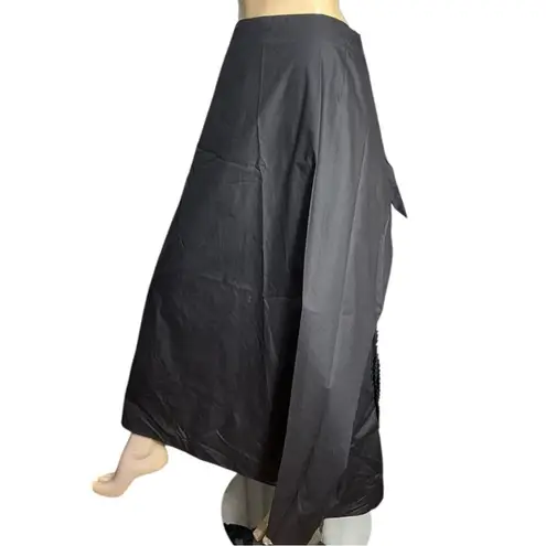 2026 Deux Mille Vingt Six Size 3 M Black Multi Technical Rosette Back Maxi Skirt Size M