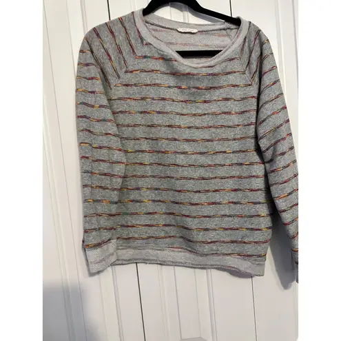 Phil Love Gray Striped Long-Sleeve Knit Sweater By
