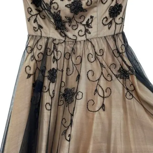 Morgan & Co Vintage Beaded Formal Prom Cocktail Dress Old Hollywood Glam