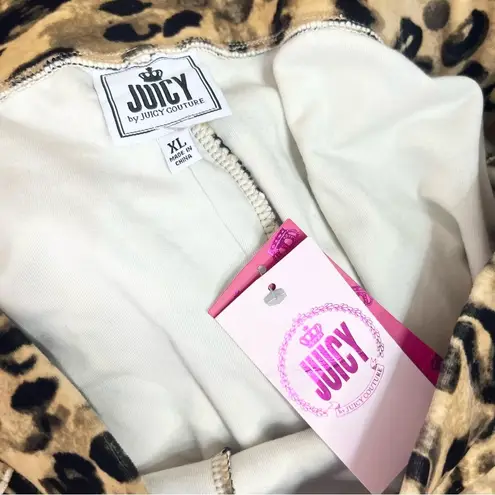 Juicy Couture NWT  Velour Leopard Animal Print Straight Leg Lounge Pants Size XL