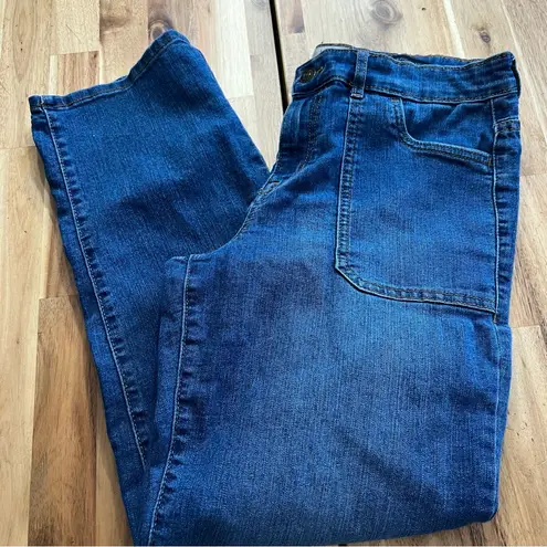 LOGO By Lori Goldstein Boyfriend Basic Jeans Dark Wash